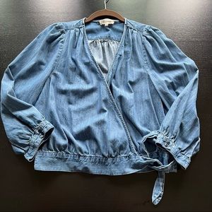 Madewell Wrap Denim Shirt